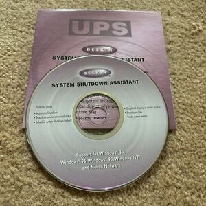 Belkin UPS System Shutdown Assistant Support CD